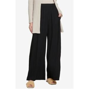Max Mara Leisure Cacio Jersey Pleated Trousers - Womens Sz L NWT $325 NAVY